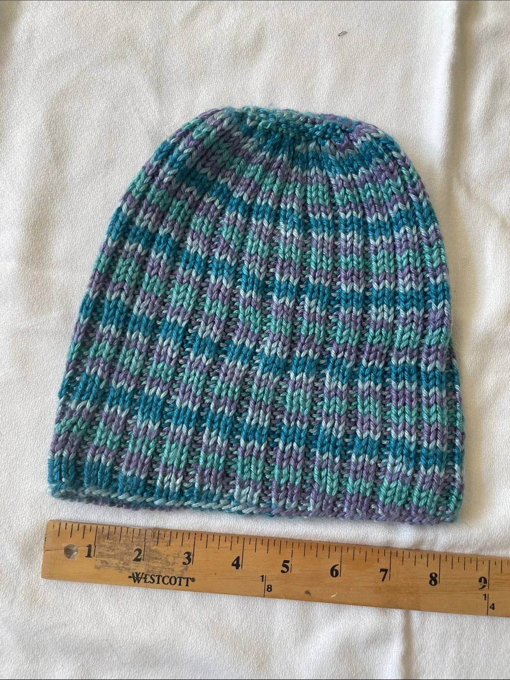 HANDMADE WOOL Hats Hand Knit Kids Rainbow Beanie Touk Winter Ski Fall